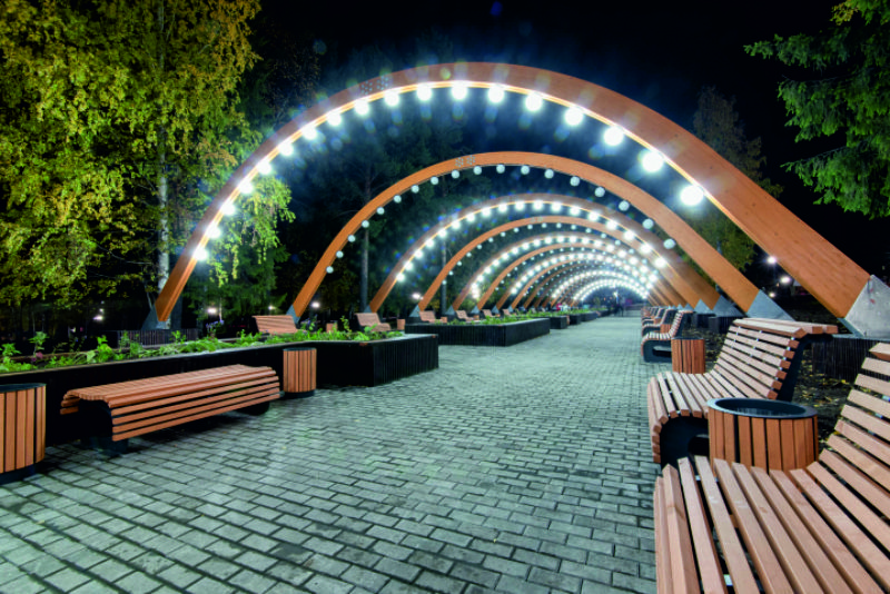 Пример благоустройства парка в Свердловской области - Малые архитектурные формы. Производство в Барнауле