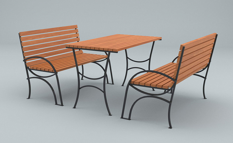 Комплект: стол и 2 скамейки "Иксайт-3"