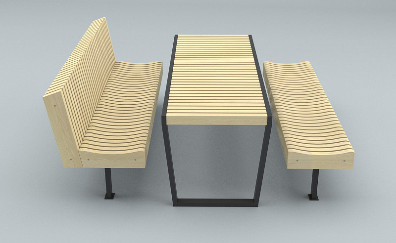 Комплект стол, скамейка и лавка "Регент-3"