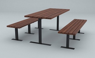 Комплект: стол с лавками "Сэт-1"
