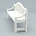 Деревянная скамейка "Кантри" белая с подлокотниками Фото, характеристики, цены.
